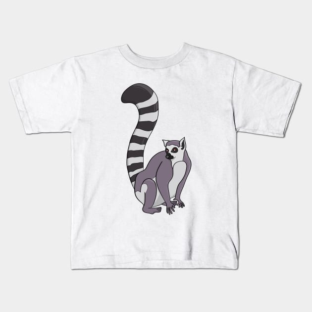 An adorable Lemur Kids T-Shirt by DiegoCarvalho